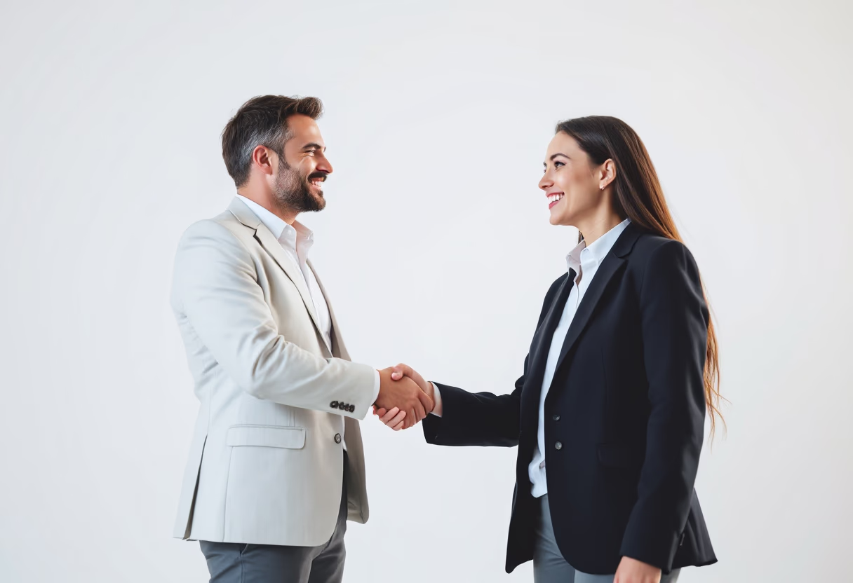 image of satisfied business client with accountant