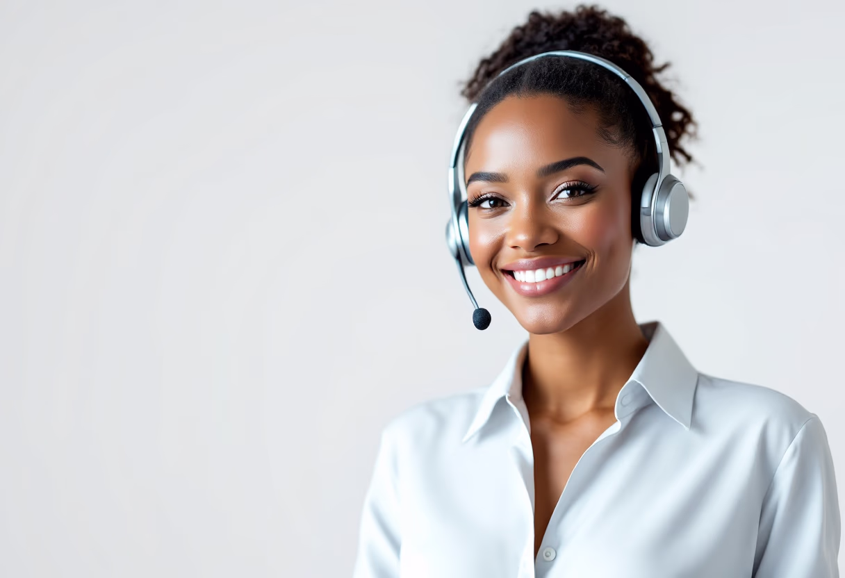 image of customer service representative (for a web design agency)