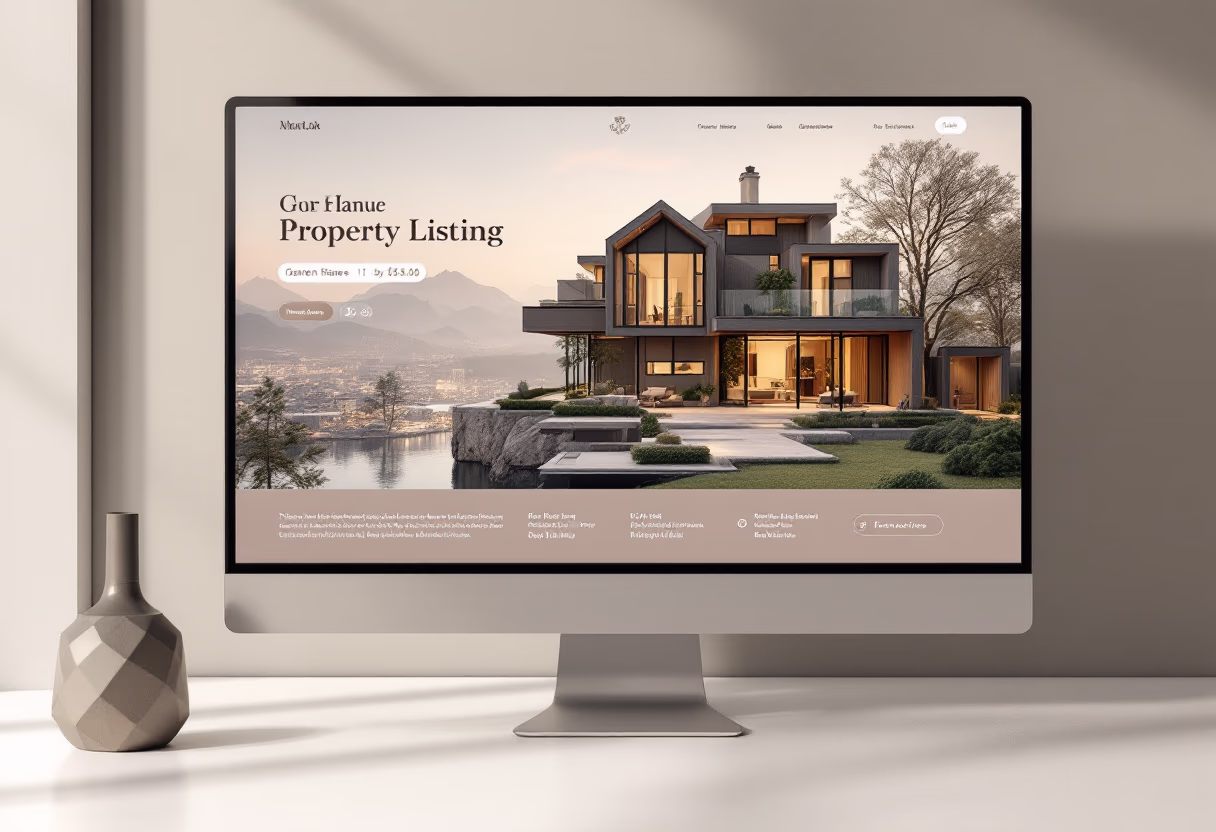 [interface] image of user interface showing property listings (for a real estate tech)