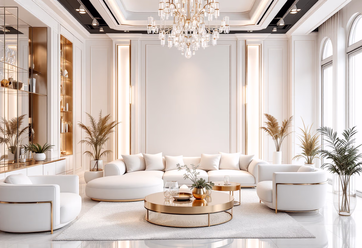 [background image] image of founder at work (for an interior design firm)