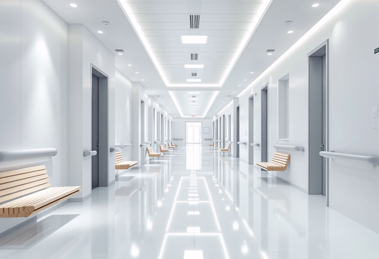[background image] image of a hospital hallway (for a medical clinic)
