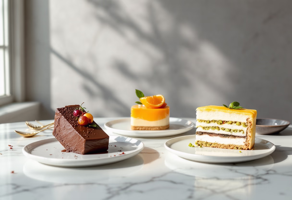 image of dessert selection (for a fine dining restaurant)