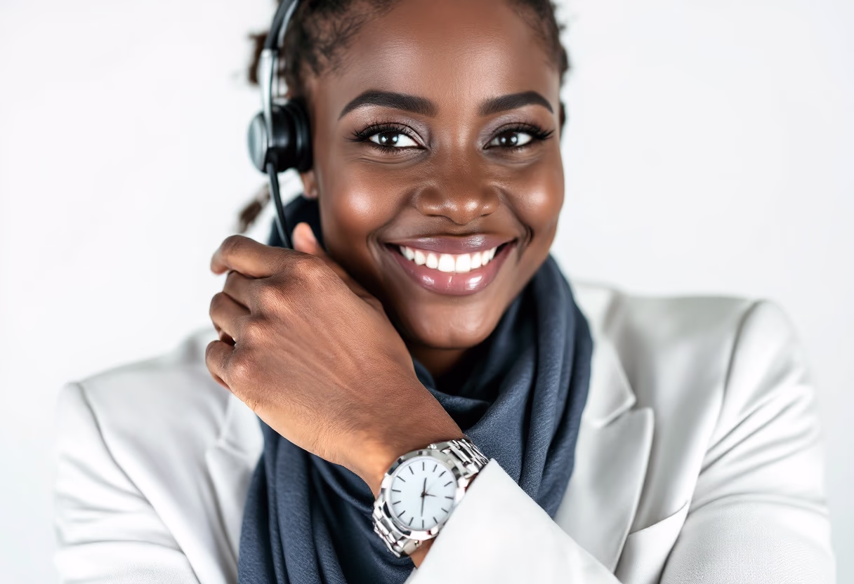 image of customer service representative (for a web design agency)