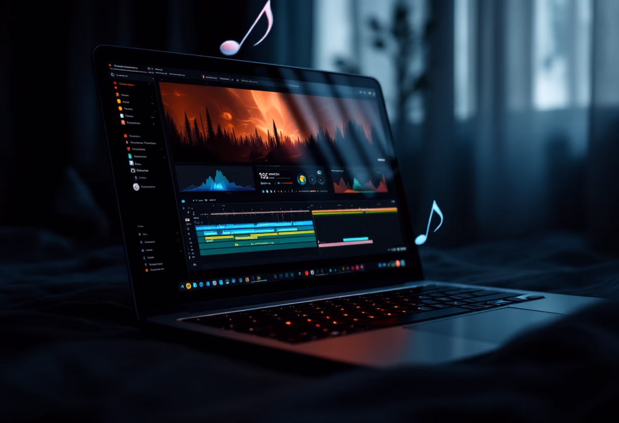 [digital project] image of editing software on a screen (for a music studio)