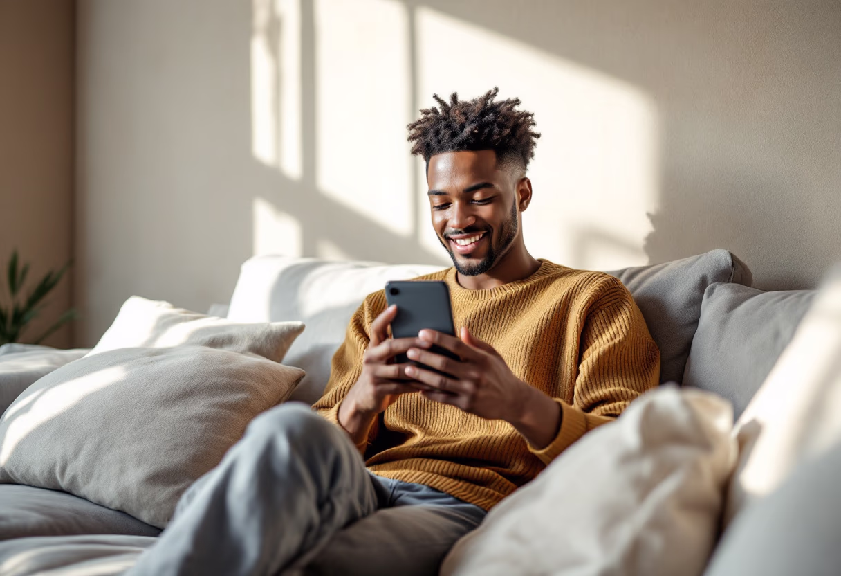 image of a person using a mobile app for an ecommerce business