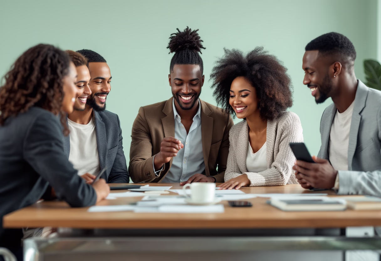 image of team collaborating on a project (for a erp company) 1