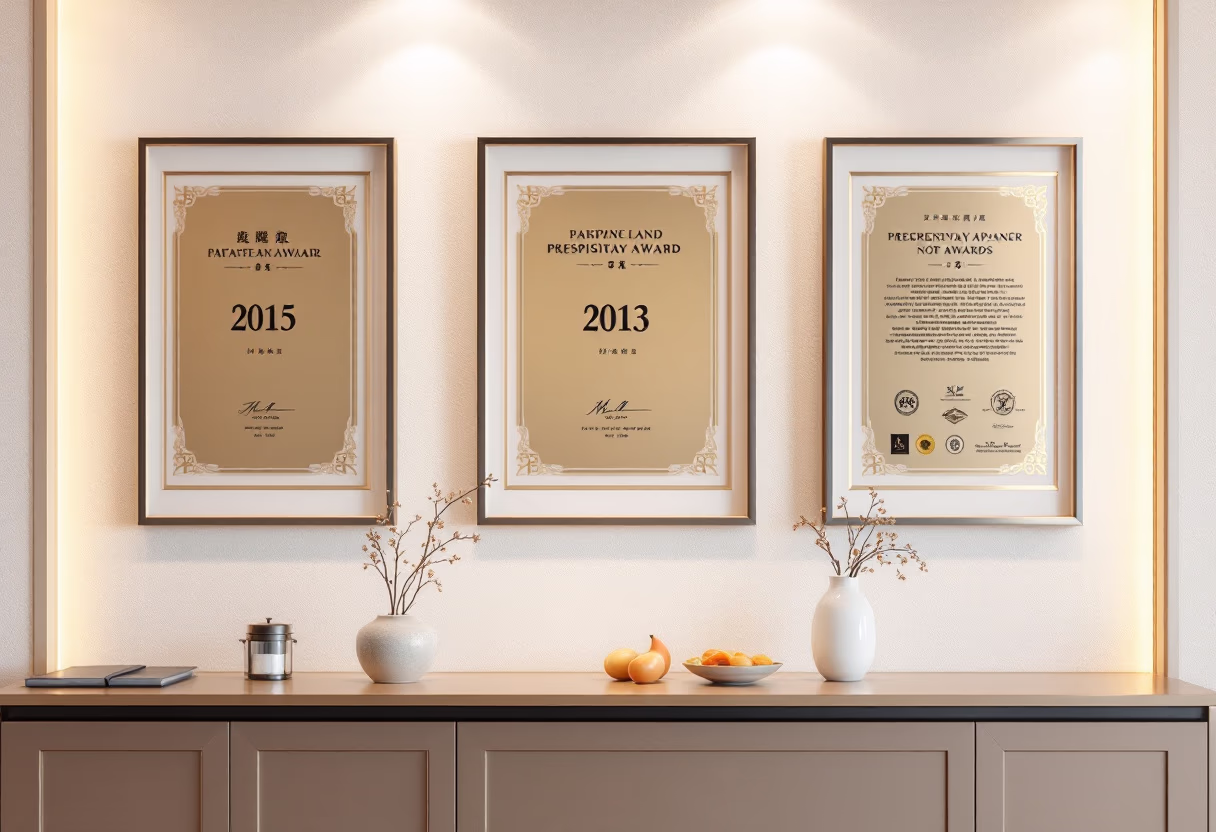 image of awards and recognition (for a japanese restaurant)