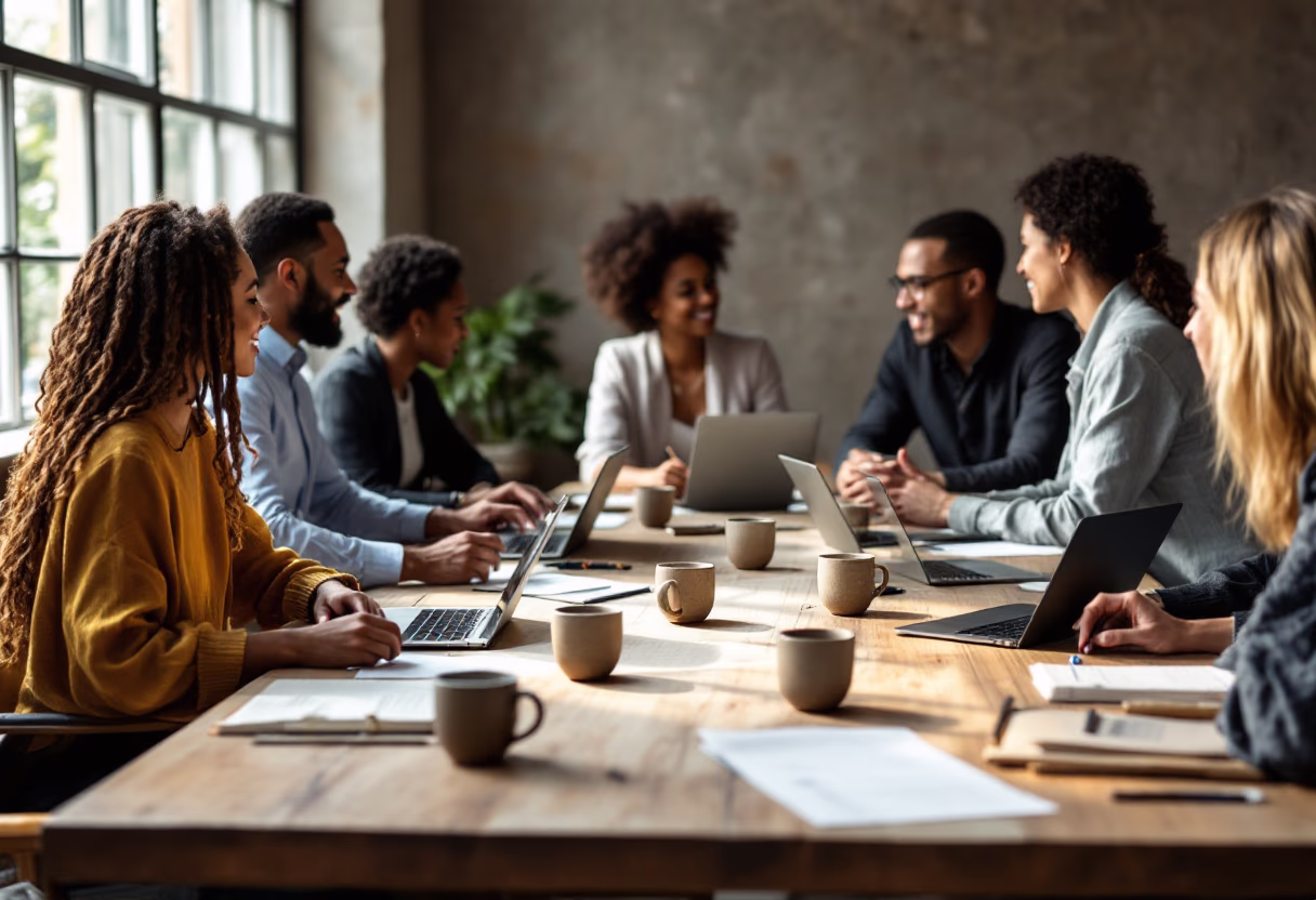 image of a business meeting (for a data analytics and business intelligence)