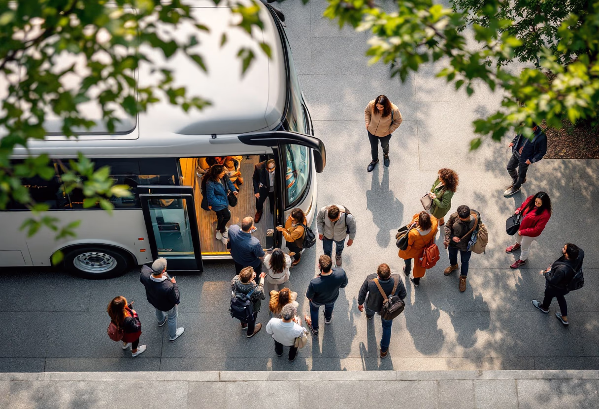 image of passengers boarding a bus