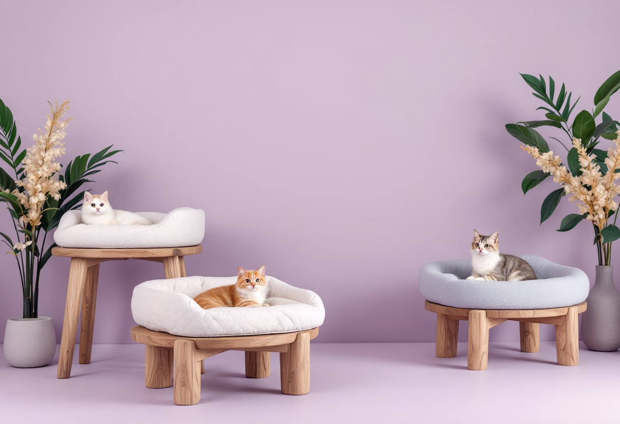 image of cat beds in store display