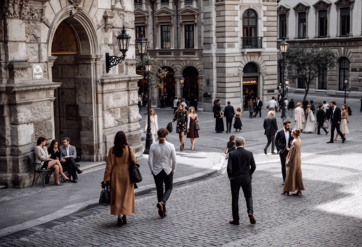 image of cultural immersion in a historical cityscape