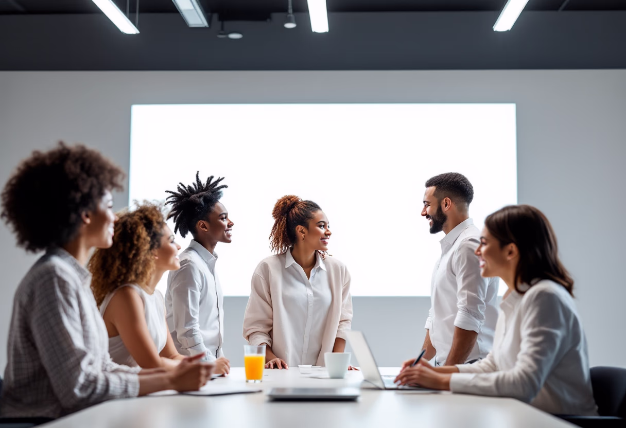 image of team discussion (for a hr tech)