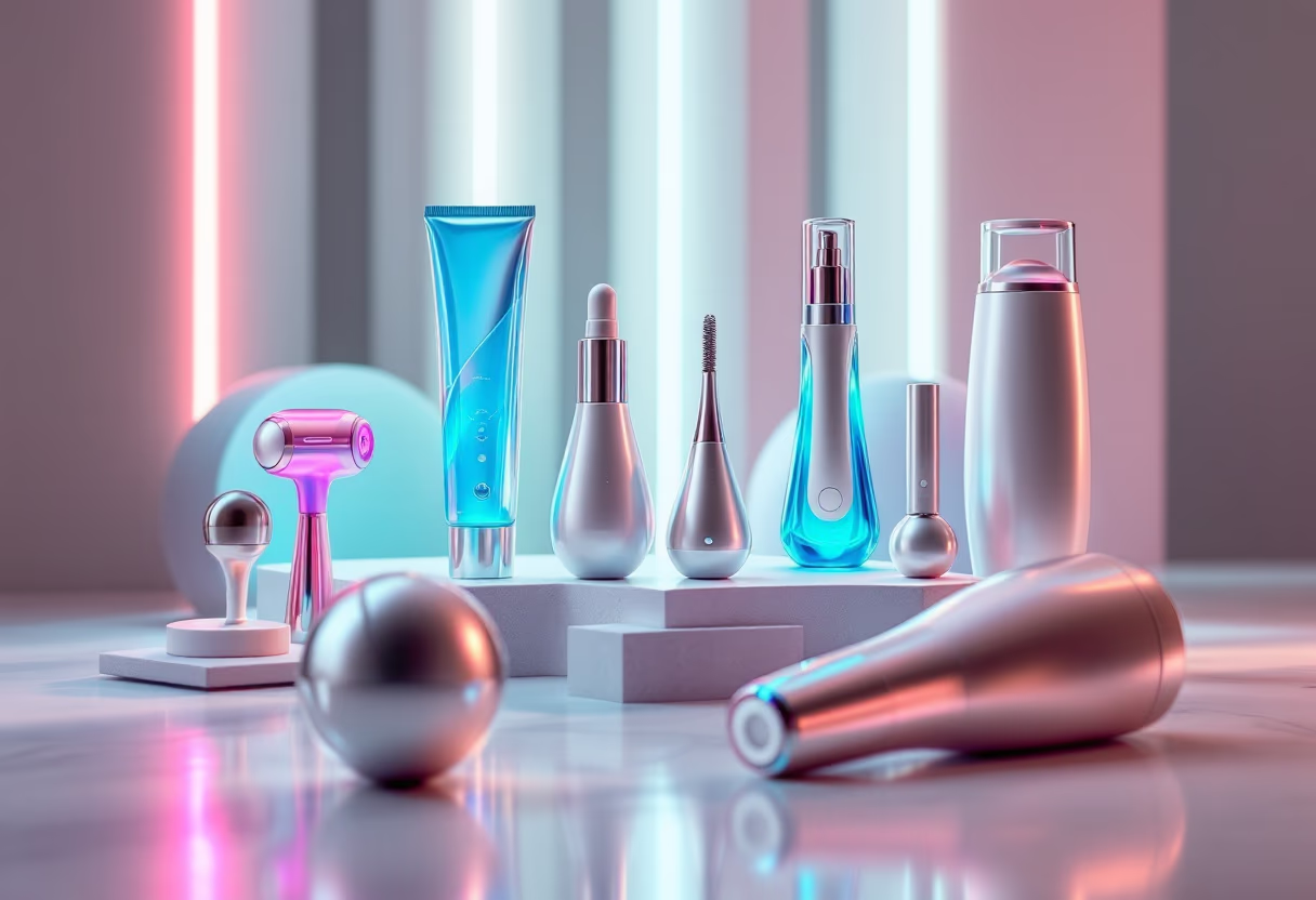 image of beauty accessories for a contemporary fashion brand