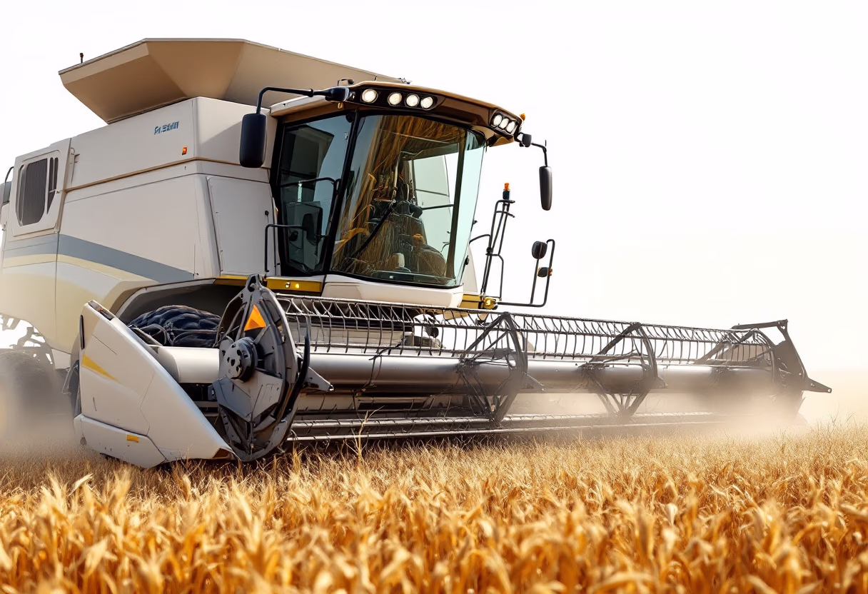 image of agricultural machinery in use (for an agricultural services)