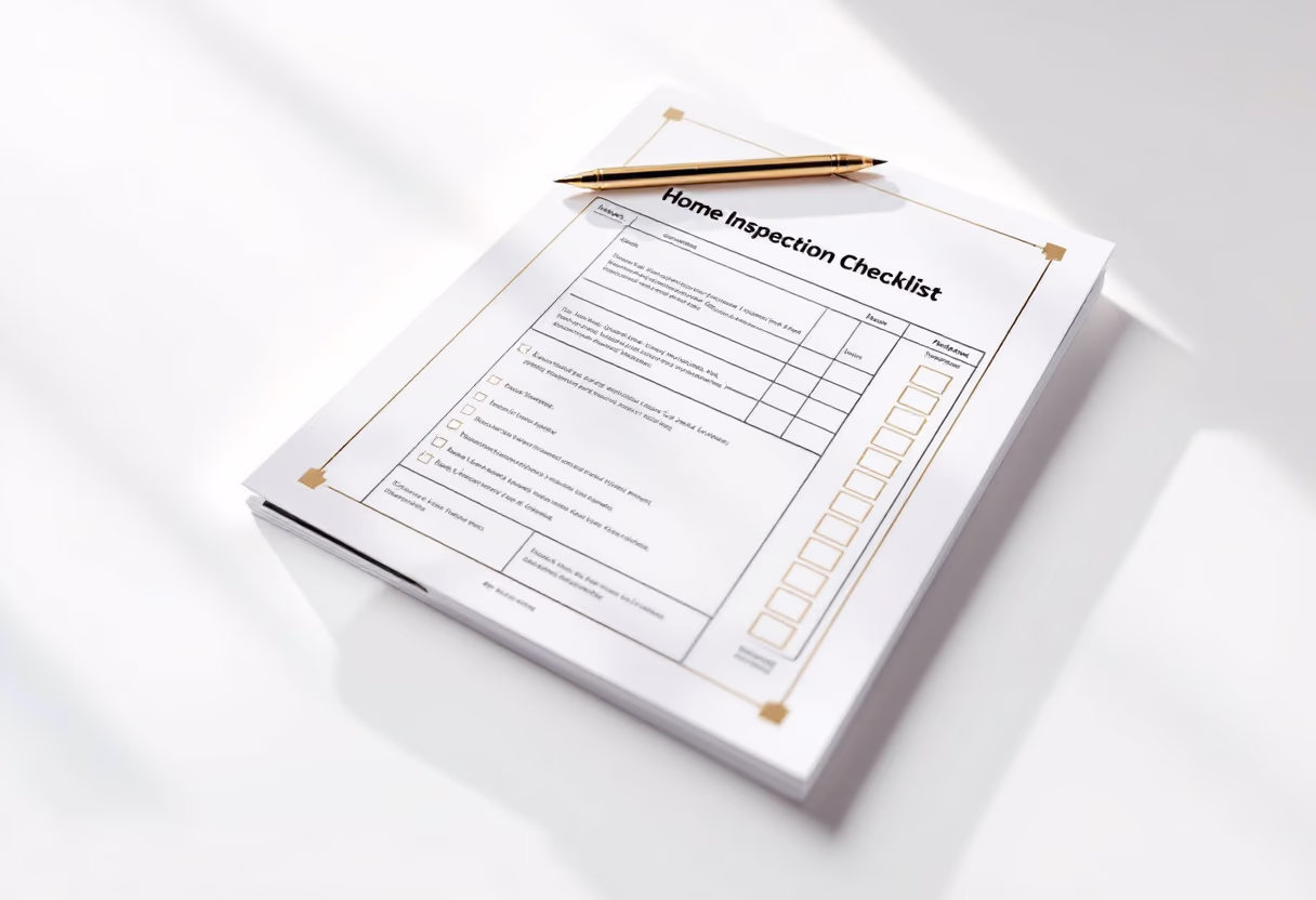 image of checklist form for home inspector