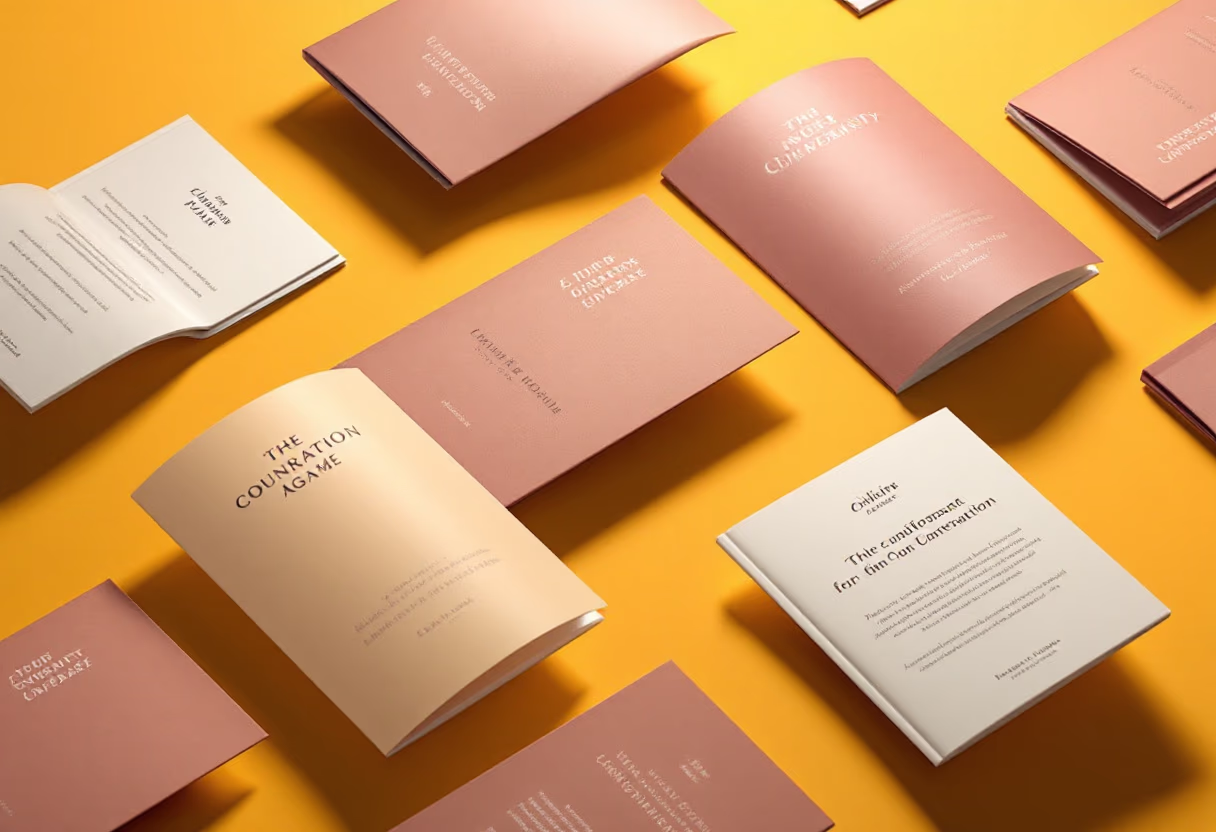 [background image] image of educational brochures (for a university)