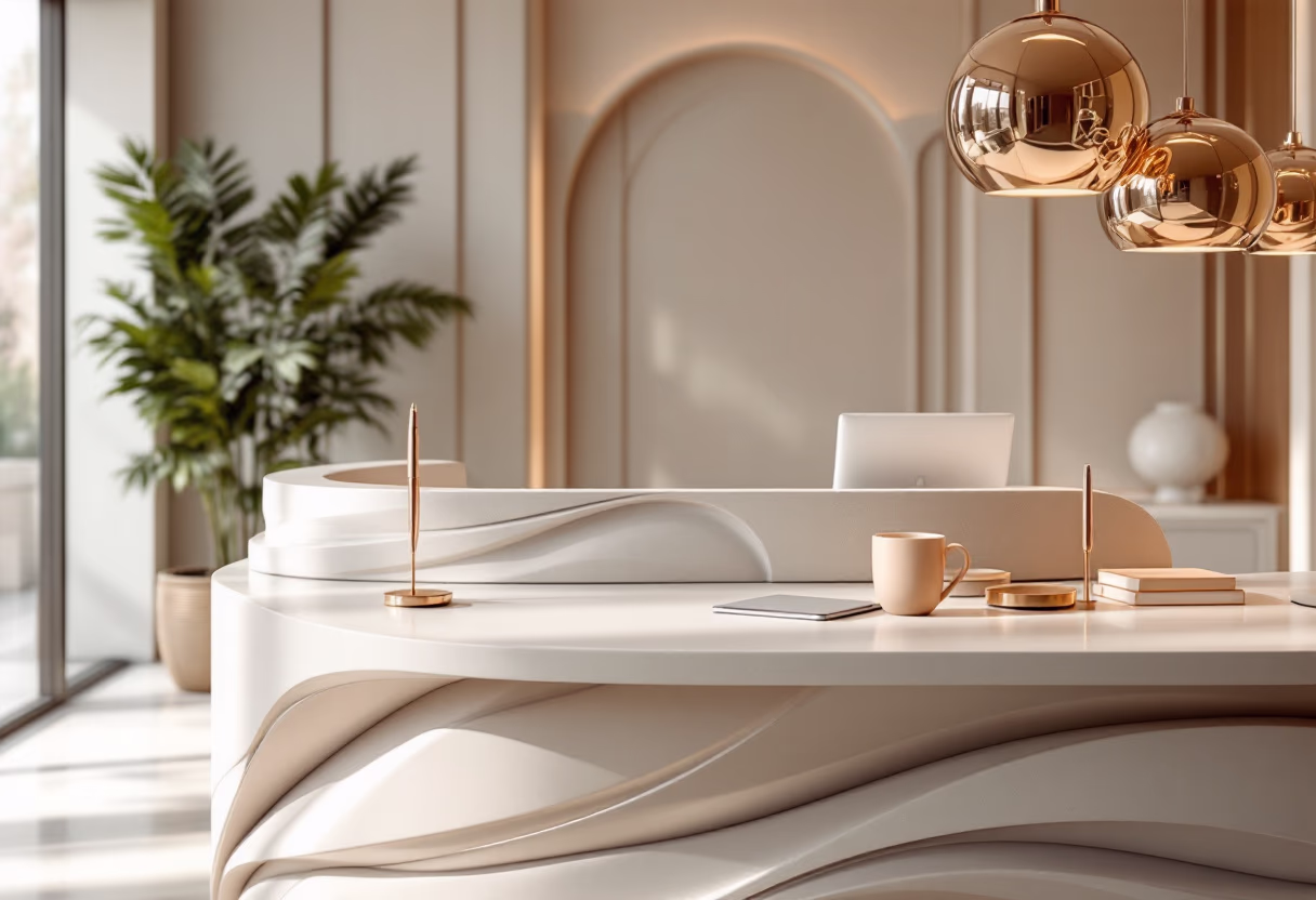 image of office reception desk (for a legal tech)