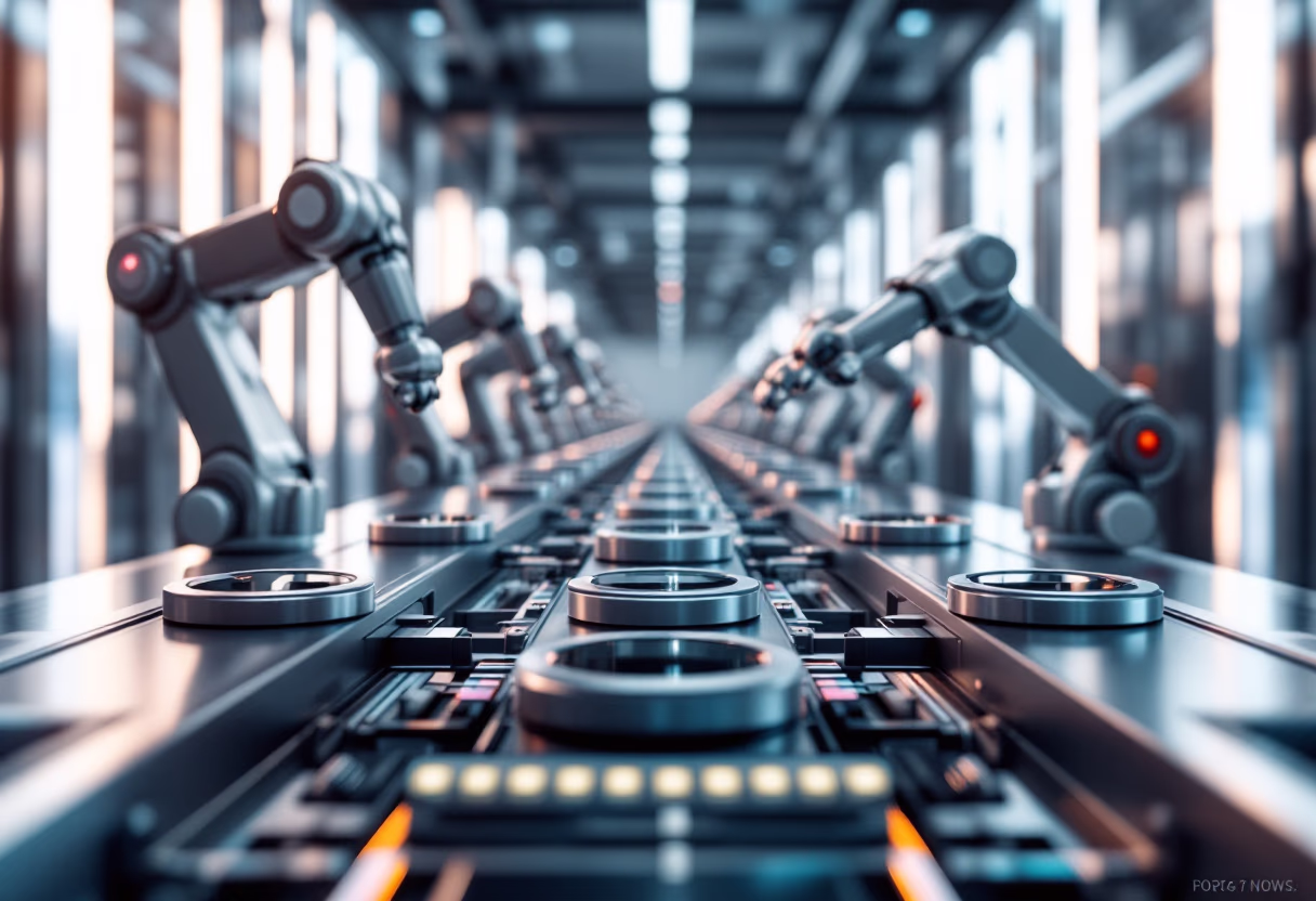 image of assembly process (for a manufacturing plant)