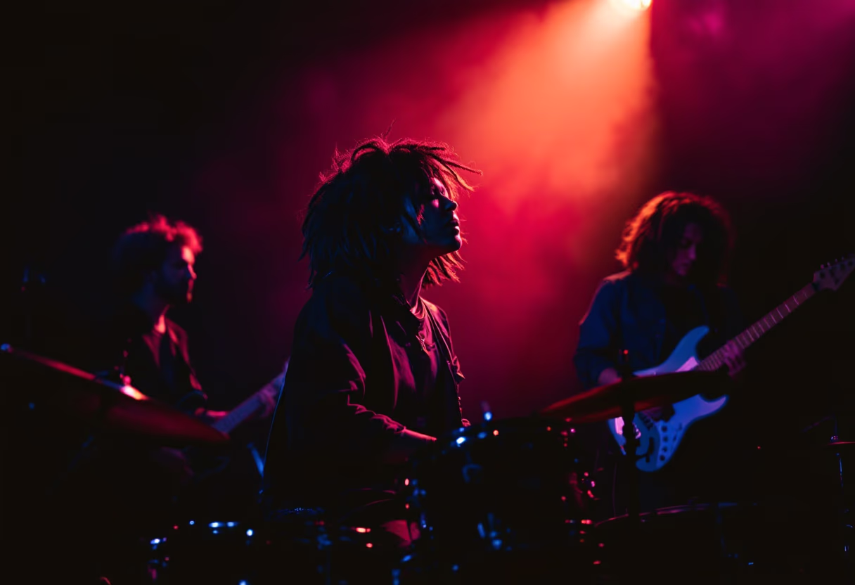 image of band on stage