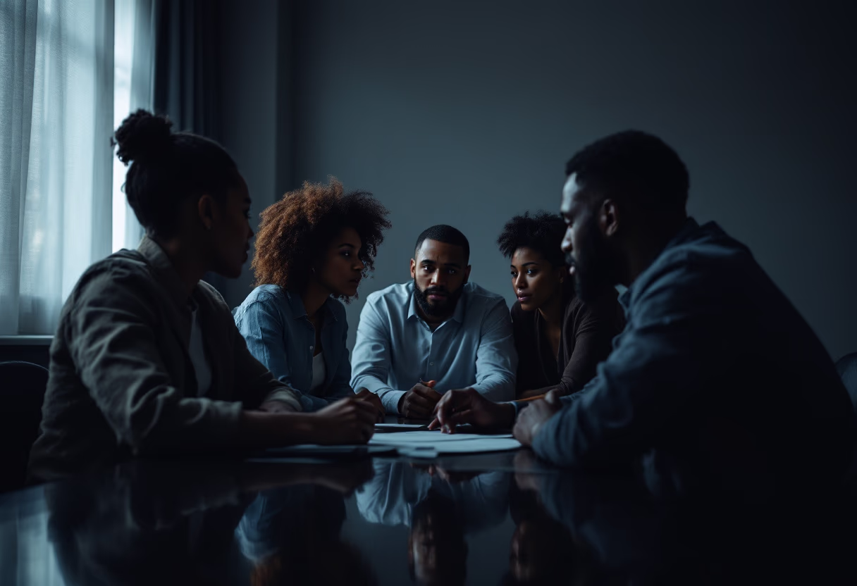 image of team discussion (for a hr tech)