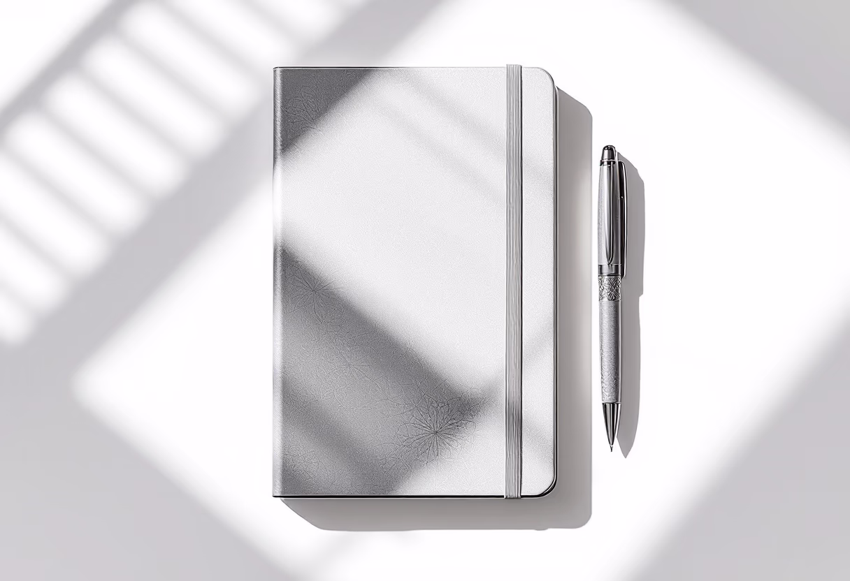 image of notebook and pen on a desk (for a b2b saas)