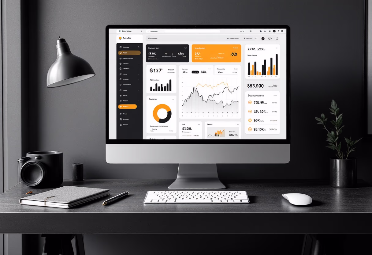 [interface] image of software interface on a desktop (for an ai fintech company).