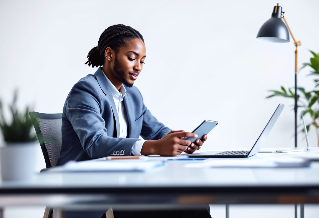 image of a person brainstorming ideas (for a productivity tools business)