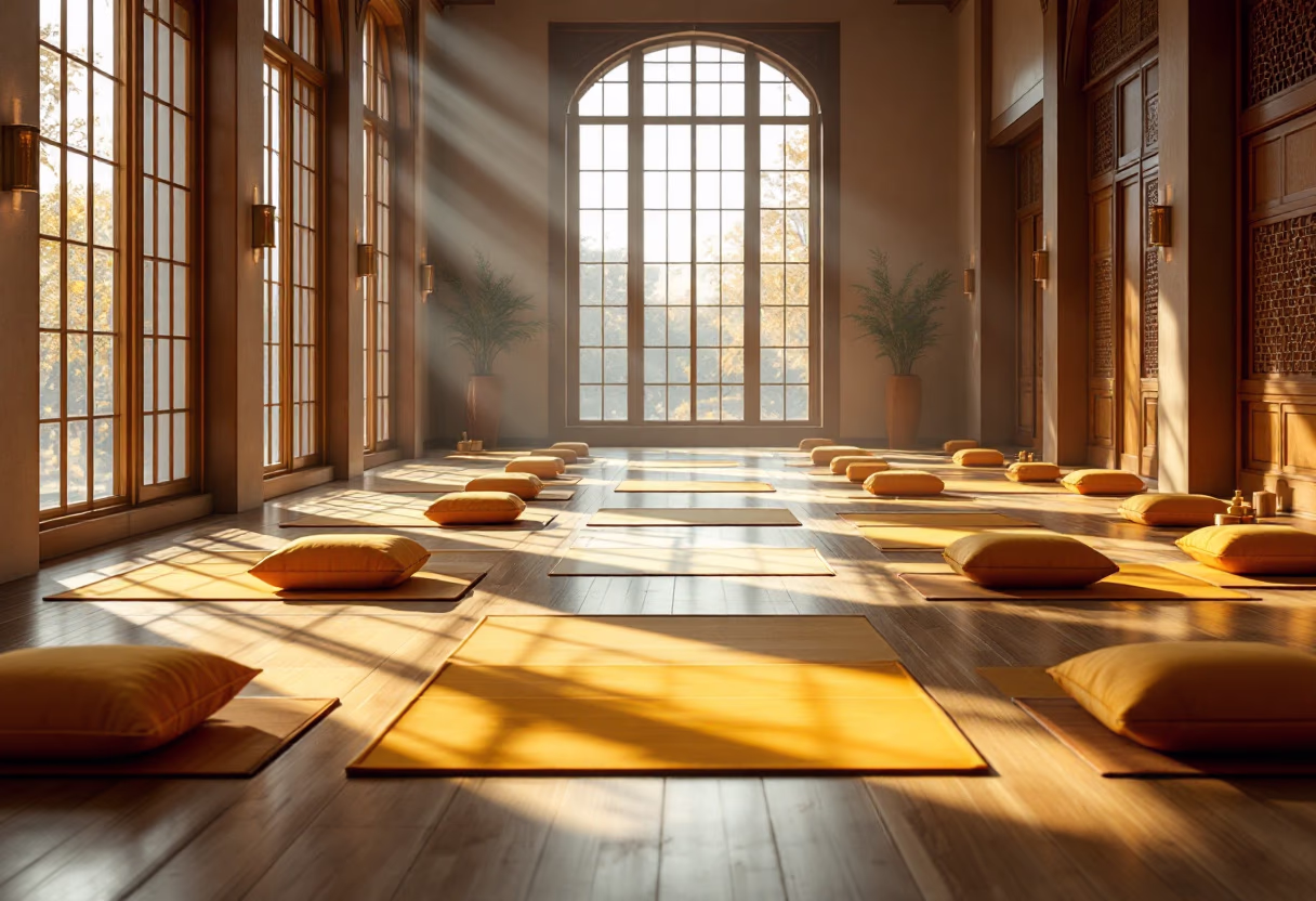 image of meditation hall (for a buddhist monasteries & temple)