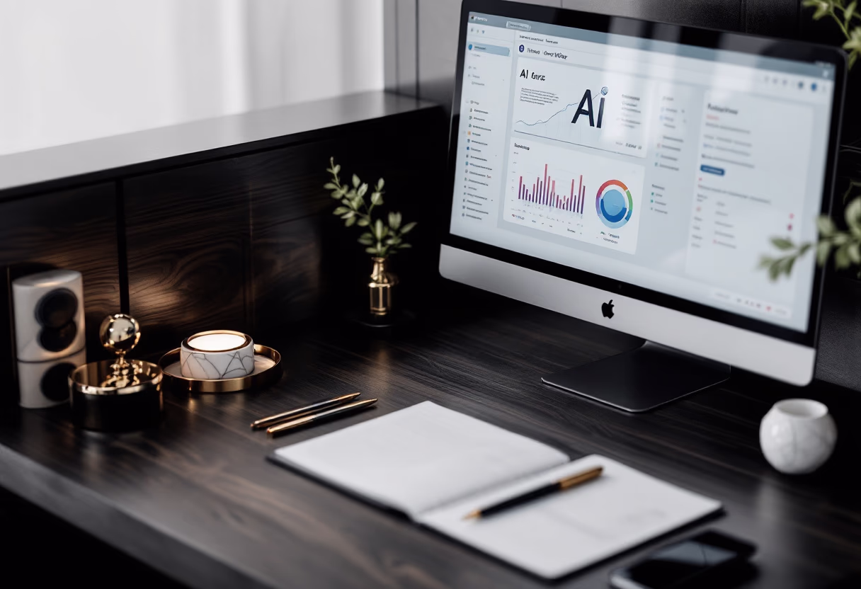 [background image] image of a healthcare professional using ai software