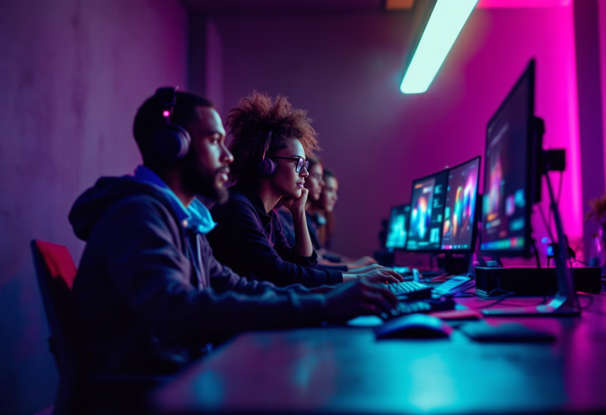 image of studio atmosphere (for a game development company)