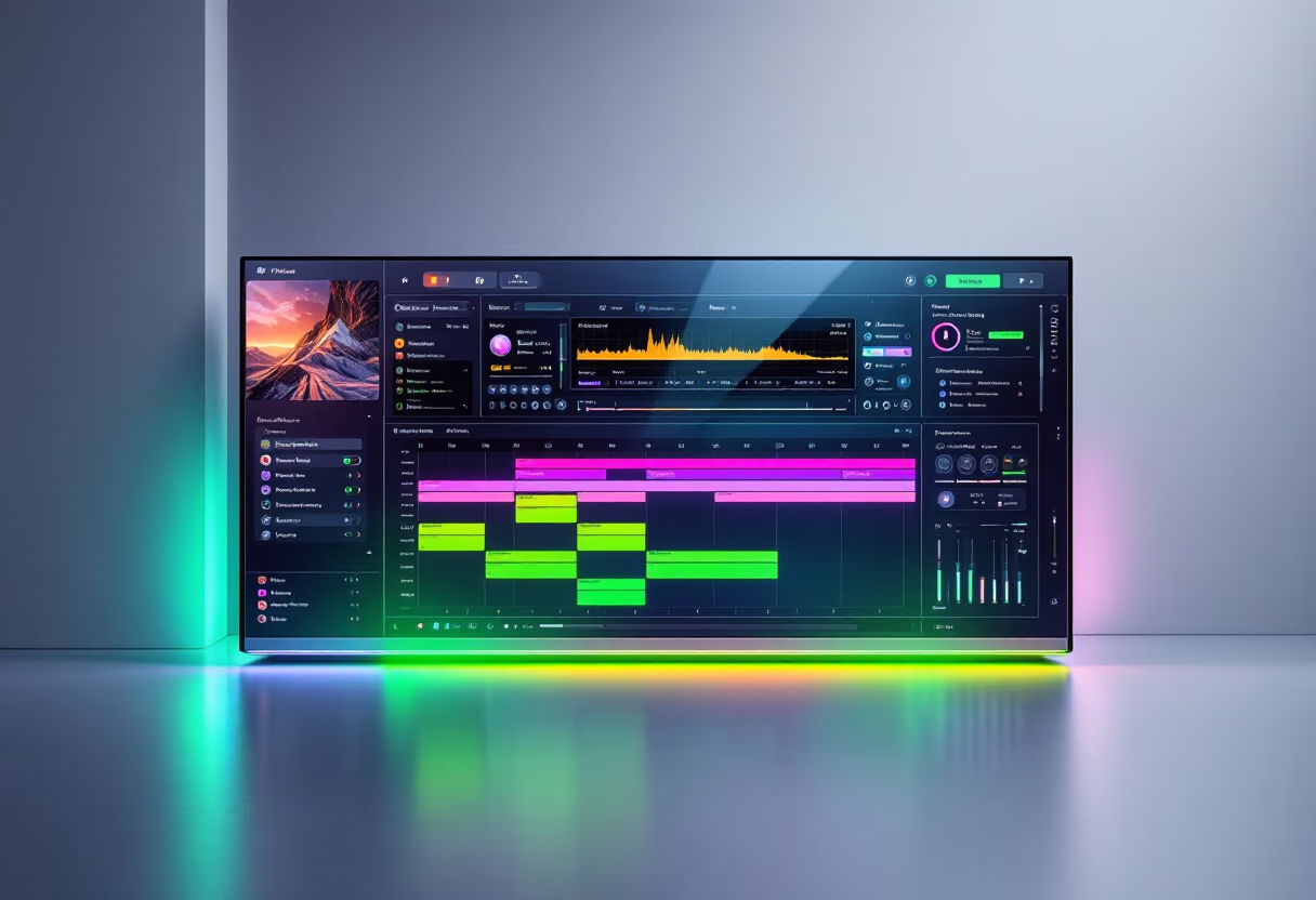 [digital project] image of editing software on a screen (for a music studio)