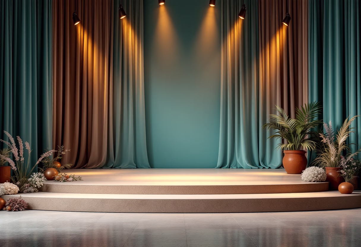 image of concert stage with ambient lighting