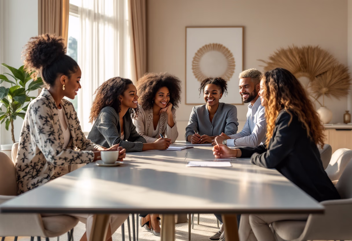 image of team discussion (for a hr tech)