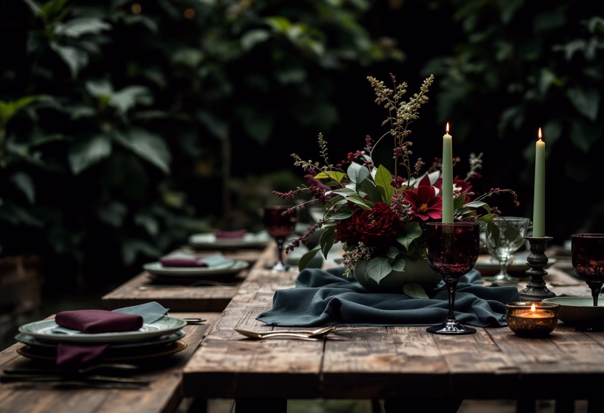 image of an outdoor garden party