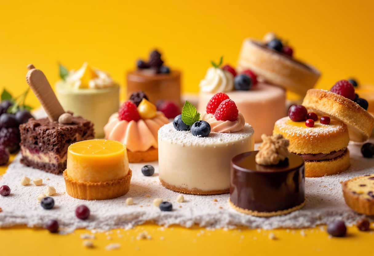 image of dessert selection (for a fine dining restaurant)