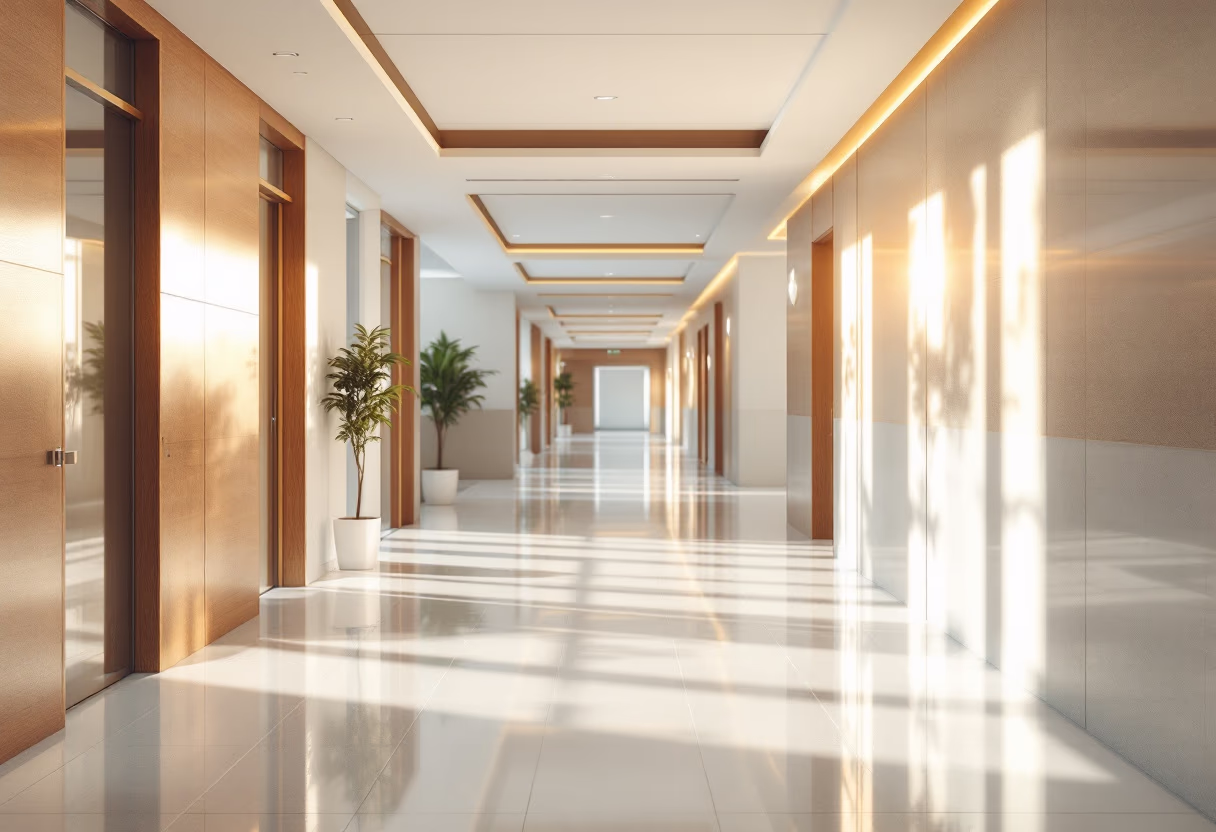 [background image] image of a hospital hallway (for a medical clinic)