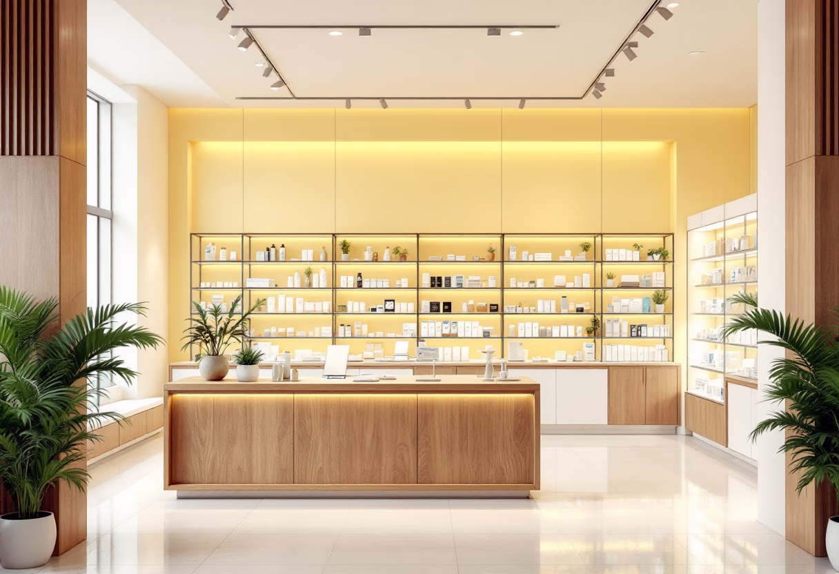 [background image] calm, inviting pharmacy interior