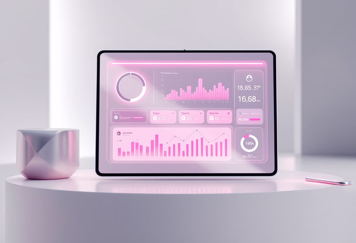 [interface] image of a dashboard interface (for a productivity tools business)