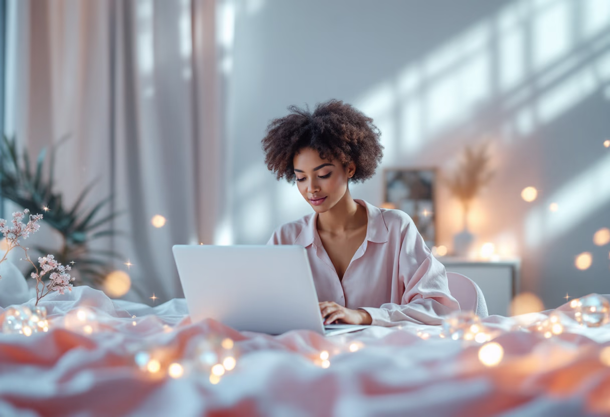 image of an individual using productivity software