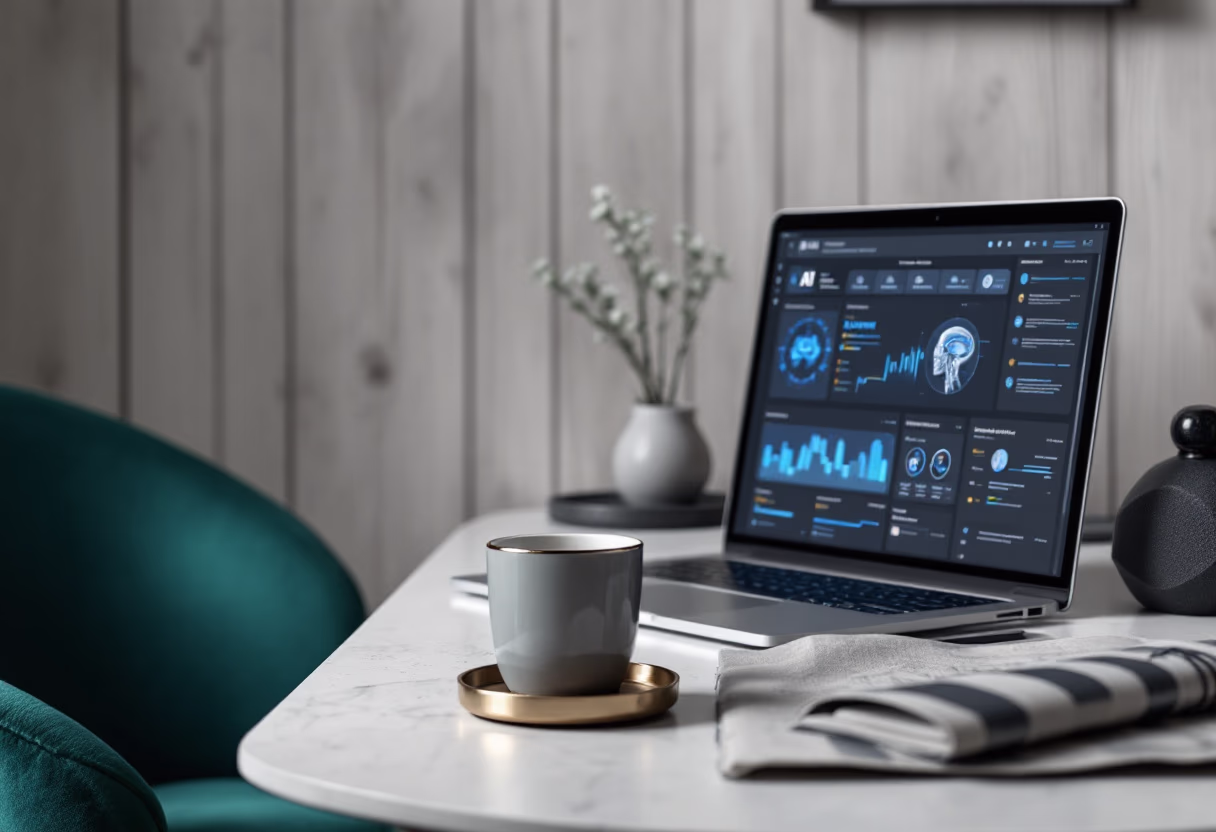 [background image] image of a healthcare professional using ai software