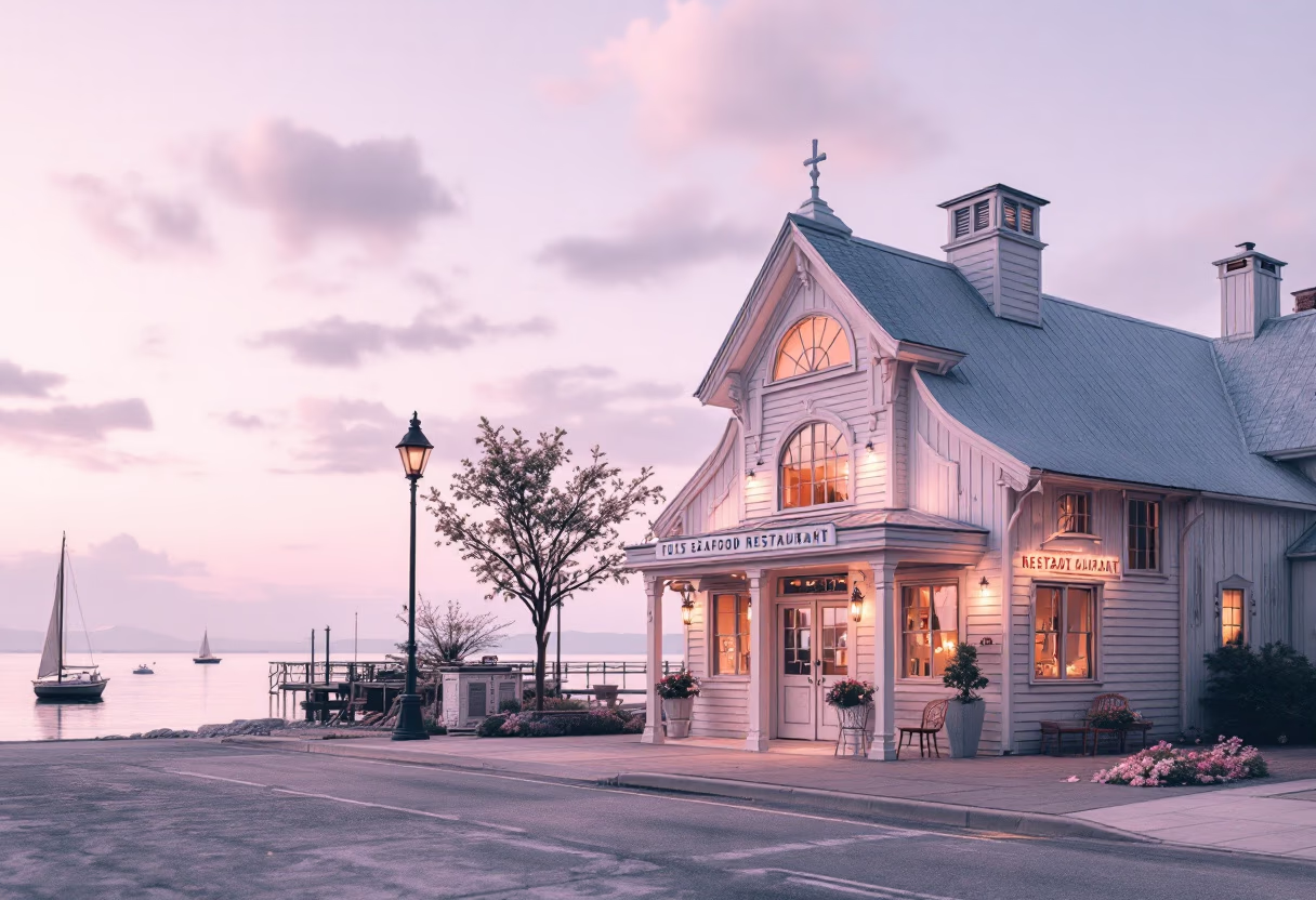 image of historical restaurant photos (for a seafood restaurant)