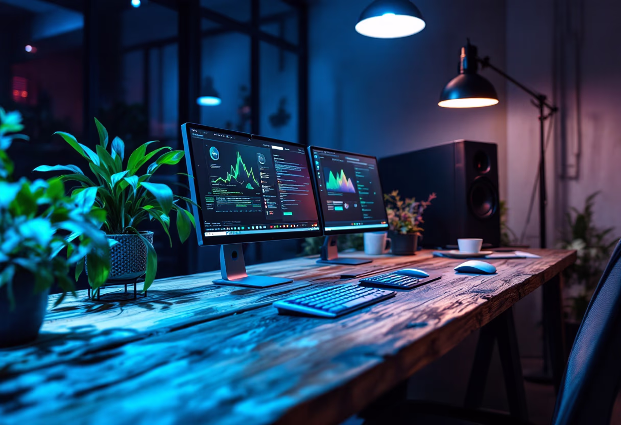 [background image] ecofriendly workspace for a green tech/cleantech company