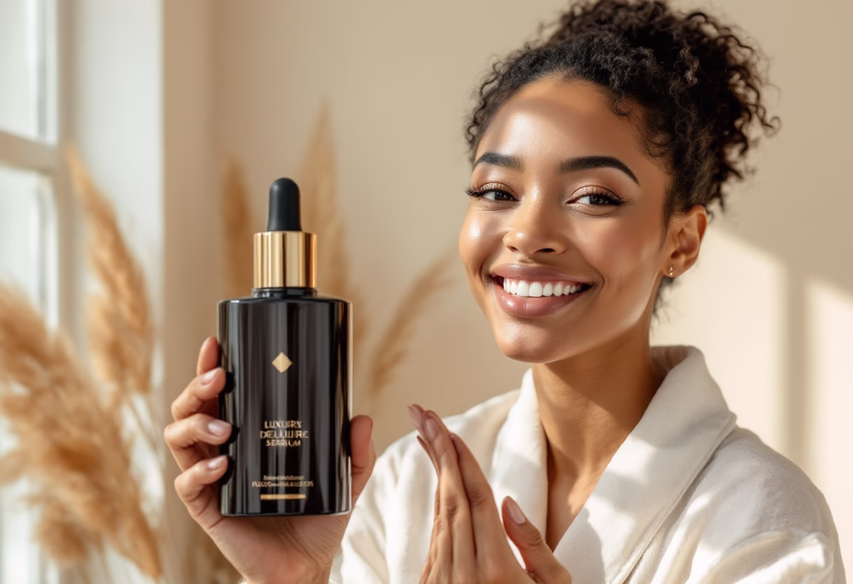 image of skincare application (for a beauty product).