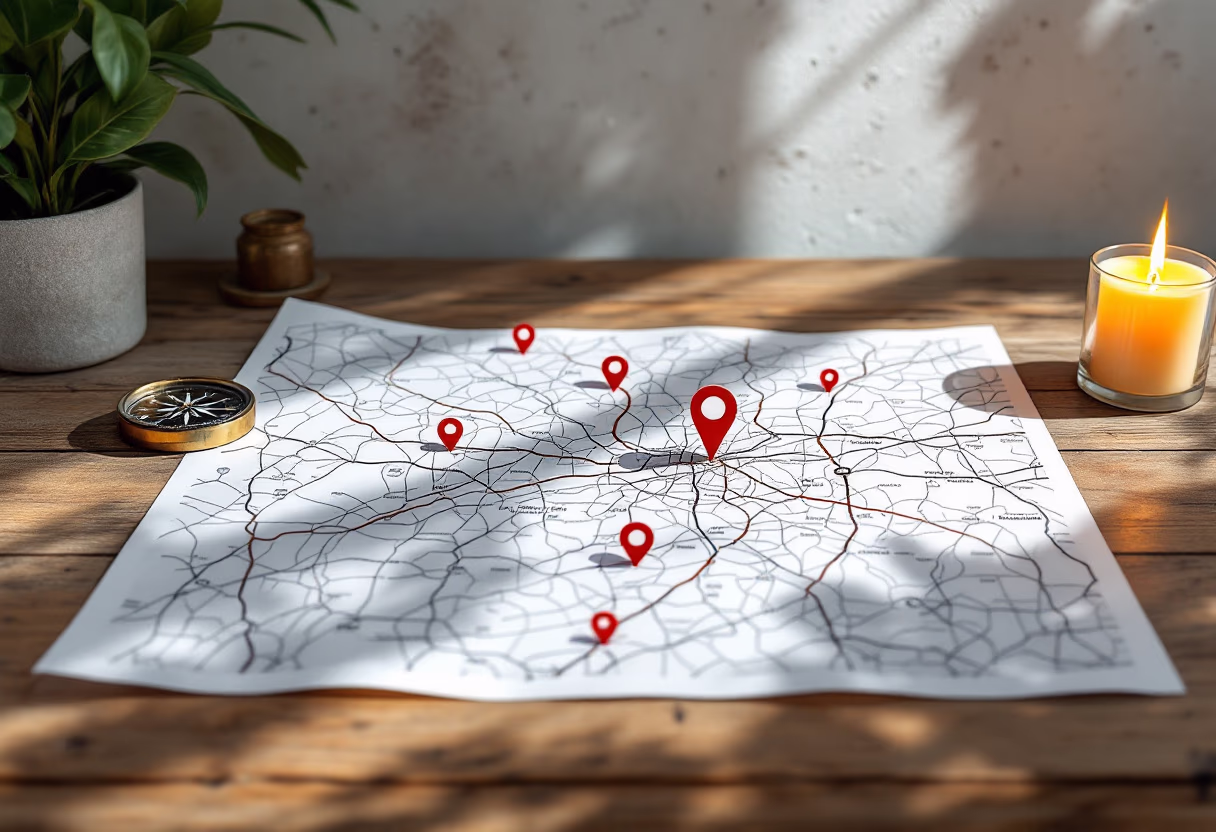 image of map to find the location (for a bed & breakfast)
