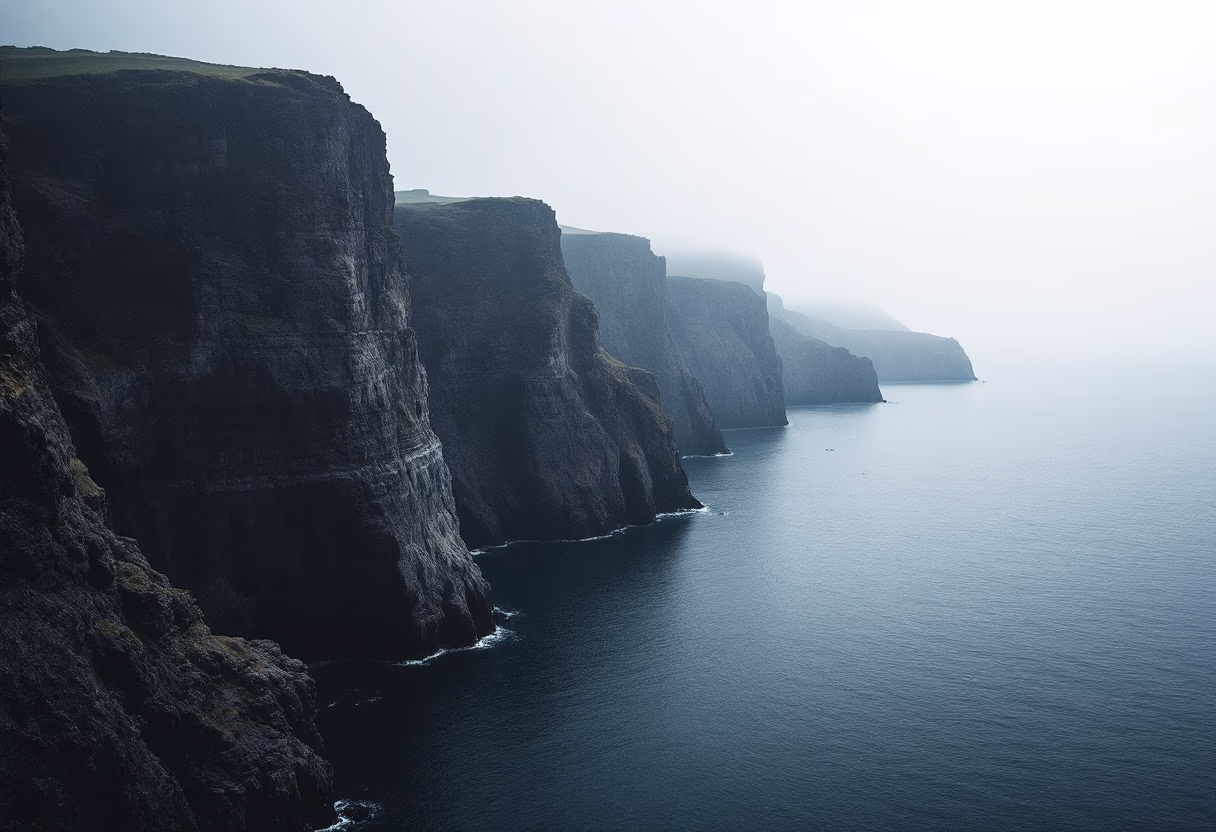 image of a striking coastal vista with steep cliffs, part of a travel agency's scenery photos for their website