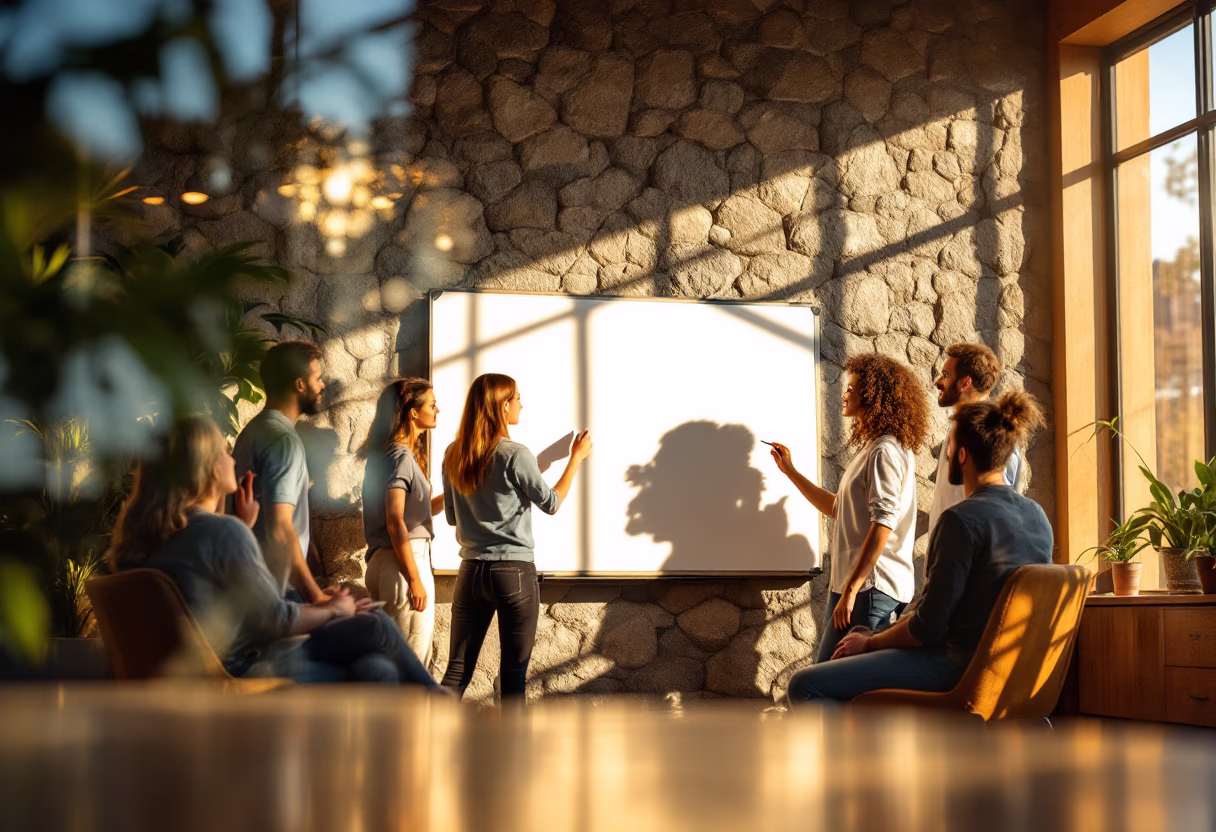 image of team discussion (for a hr tech)