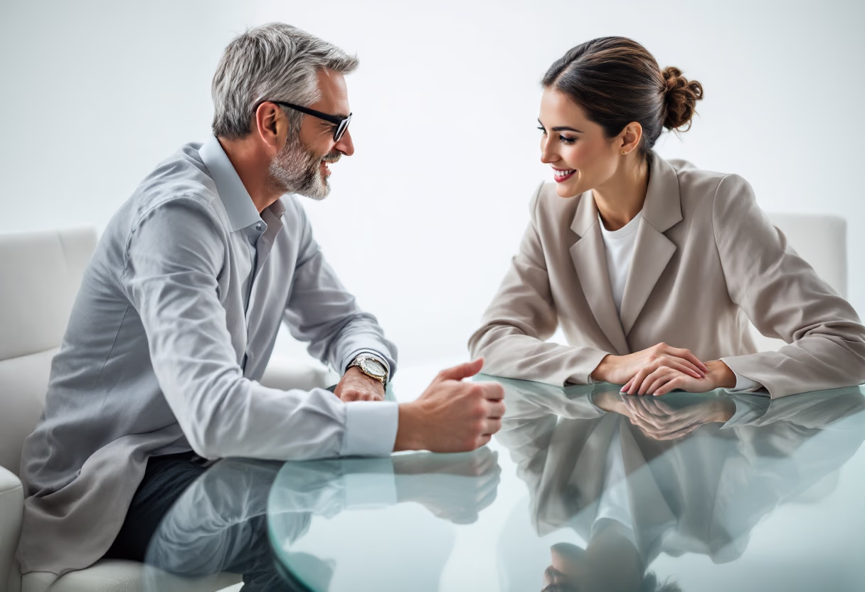 image of a coaching session in progress for a personal coach & consultant