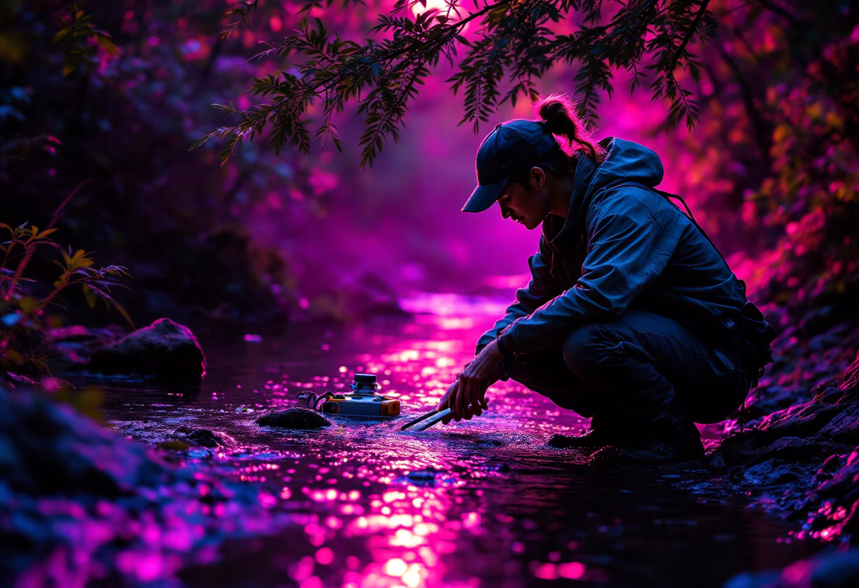 image of conservation team in action