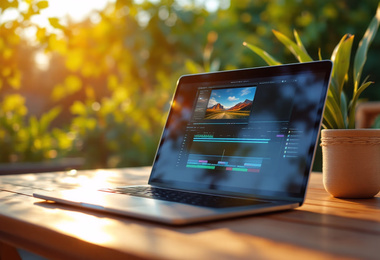 image of video editing software on a computer screen for a film production company