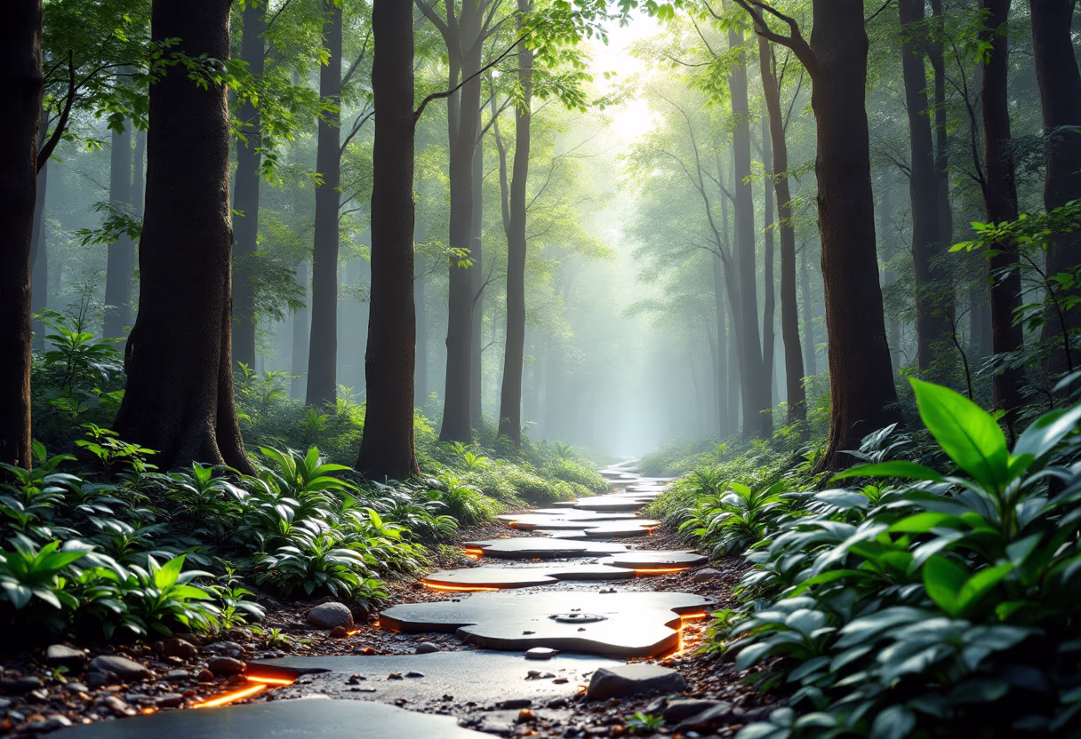 image of lush forest landscape (for an environmental conservation nonprofit)